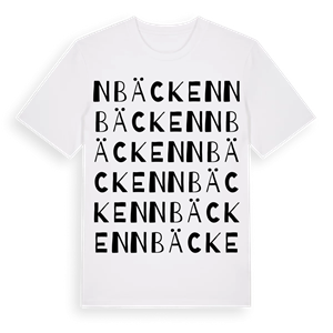 N Bäcken ordlek t-shirt – ekologisk bomull t-shirt från Pinshirt