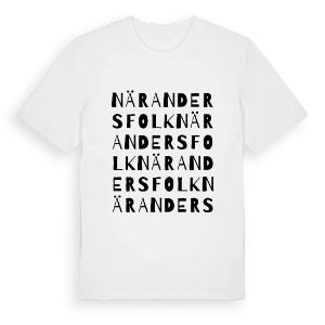När Andersfolk ordlek t-shirt – ekologisk bomull t-shirt från PinShirt