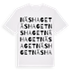 White t-shirt med Näshaget ordlek t-shirt