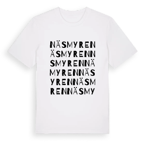 Näsmyren ordlek t-shirt – ekologisk bomull t-shirt från PinShirt
