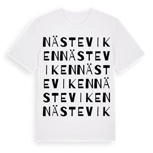 Nästeviken ordlek t-shirt – ekologisk bomull t-shirt från PinShirt