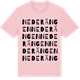 Pink Cotton t-shirt med Nederängen ordlek t-shirt