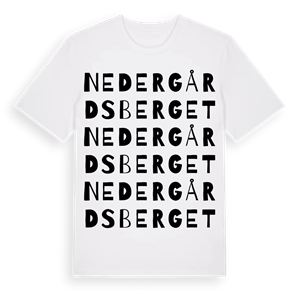 Nedergårdsberget ordlek t-shirt – ekologisk bomull t-shirt från Pinshirt
