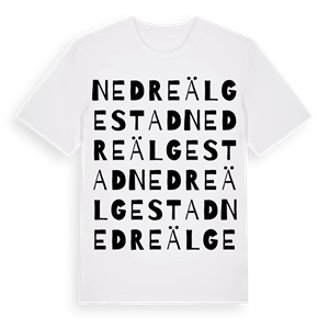 Nedre Älgestad ordlek t-shirt – ekologisk bomull t-shirt från PinShirt
