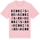 Pink Cotton t-shirt med Nedre Åsarna ordlek t-shirt