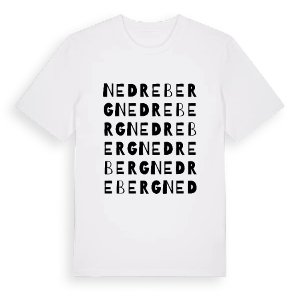Nedre Berg ordlek t-shirt – ekologisk bomull t-shirt från PinShirt