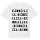 White t-shirt med Nedre Blecka ordlek t-shirt
