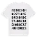 White t-shirt med Nedre Bondestad ordlek t-shirt