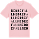 Pink Cotton t-shirt med Nedre Fall ordlek t-shirt