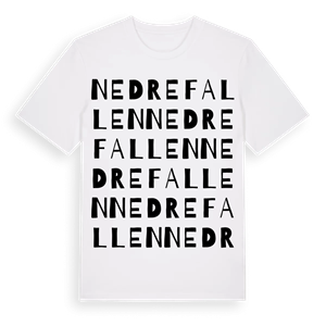 Nedre Fallen ordlek t-shirt – ekologisk bomull t-shirt från PinShirt