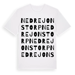 Nedre Jonstorp ordlek t-shirt – ekologisk bomull t-shirt från Pinshirt