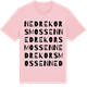Pink Cotton t-shirt med Nedre Korsmossen ordlek t-shirt