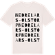 Vintage White t-shirt med Nedre Lars-Olstorp ordlek t-shirt