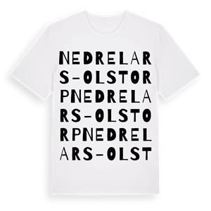 Nedre Lars-Olstorp ordlek t-shirt – ekologisk bomull t-shirt från PinShirt