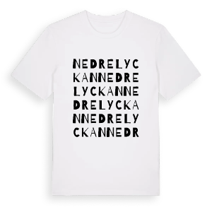 Nedre Lyckan ordlek t-shirt – ekologisk bomull t-shirt från PinShirt