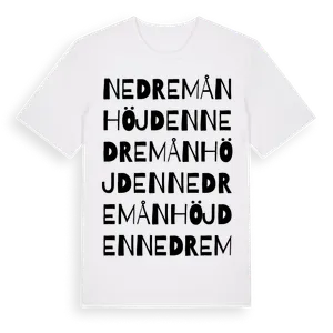 Nedre Månhöjden ordlek t-shirt – ekologisk bomull t-shirt från Pinshirt
