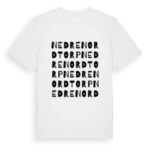 Nedre Nordtorp ordlek t-shirt – ekologisk bomull t-shirt från PinShirt
