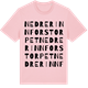 Pink Cotton t-shirt med Nedre Rinnforstorpet ordlek t-shirt