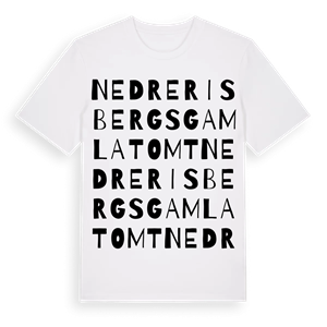 Nedre Risbergs gamla tomt ordlek t-shirt – ekologisk bomull t-shirt från PinShirt