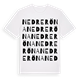 White t-shirt med Nedre Röna ordlek t-shirt