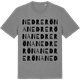 Mid Heather Gray t-shirt med Nedre Röna ordlek t-shirt