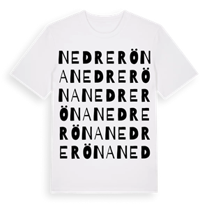 Nedre Röna ordlek t-shirt – ekologisk bomull t-shirt från PinShirt