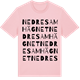 Pink Cotton t-shirt med Nedre Samhägnet ordlek t-shirt