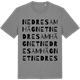 Mid Heather Gray t-shirt med Nedre Samhägnet ordlek t-shirt