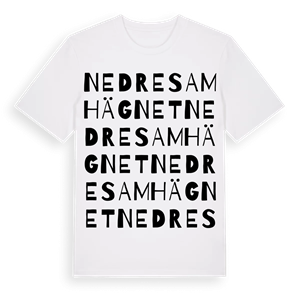 Nedre Samhägnet ordlek t-shirt – ekologisk bomull t-shirt från Pinshirt