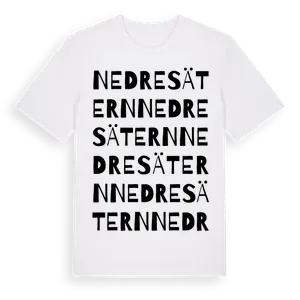 Nedre Sätern ordlek t-shirt – ekologisk bomull t-shirt från Pinshirt