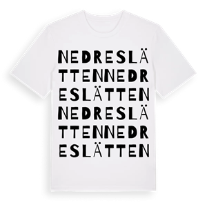 Nedre Slätten ordlek t-shirt – ekologisk bomull t-shirt från PinShirt