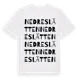 White t-shirt med Nedre Slätten ordlek t-shirt