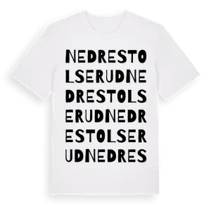 Nedre Stolserud ordlek t-shirt – ekologisk bomull t-shirt från Pinshirt