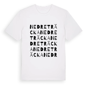 Nedre Träcka ordlek t-shirt – ekologisk bomull t-shirt från PinShirt
