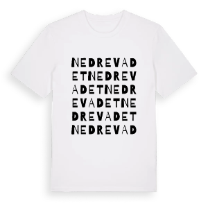 Nedre vadet ordlek t-shirt – ekologisk bomull t-shirt från PinShirt