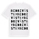 White t-shirt med Nedre Västby ordlek t-shirt