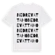 White t-shirt med Nedre Vattaho ordlek t-shirt