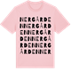 Pink Cotton t-shirt med Nergården ordlek t-shirt