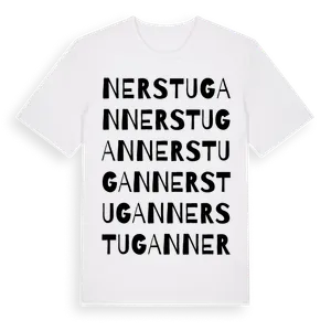 Nerstugan ordlek t-shirt – ekologisk bomull t-shirt från Pinshirt