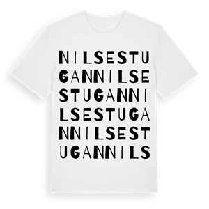 Nilsestugan ordlek t-shirt – ekologisk bomull t-shirt från PinShirt