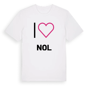 Jag älskar Nol t-shirt stort tryck – ekologisk bomull t-shirt från PinShirt