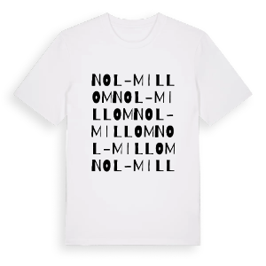 Nol-Millom ordlek t-shirt – ekologisk bomull t-shirt från PinShirt