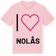 Pink Cotton t-shirt med Jag älskar Nolås t-shirt stort tryck
