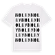White t-shirt med Nolby ordlek t-shirt
