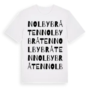 Nolbybråten ordlek t-shirt – ekologisk bomull t-shirt från Pinshirt