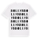 White t-shirt med Nolbyn ordlek t-shirt