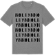 Mid Heather Gray t-shirt med Nolbyn ordlek t-shirt