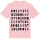 Pink Cotton t-shirt med Nolbystegen ordlek t-shirt