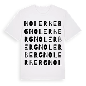 Noler Berg ordlek t-shirt – ekologisk bomull t-shirt från PinShirt