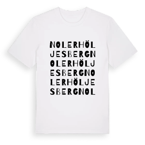 Noler Höljesberg ordlek t-shirt – ekologisk bomull t-shirt från PinShirt